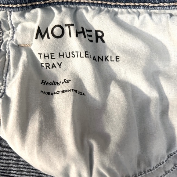 MOTHER Superior The Hustler Ankle Fray Jeans in Healing Jar Excellent Condition - Picture 7 of 9